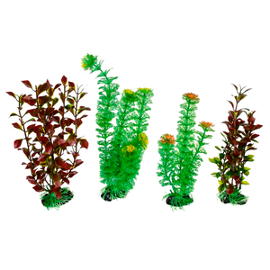 Imagitarium Plastic Aquarium Paquete de Plantas Decorativas para Acuario, 4 Piezas