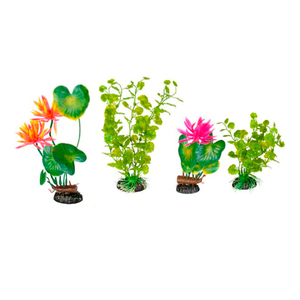 Imagitarium Plastic Aquarium Paquete de Plantas Decorativas para Acuario, 4 Piezas