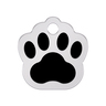 Hillman Group Placa de Identificación Grabable Huella Negra para Perro/Gato, Chico Hillman Group Placa de Identificación Grabable Huella Negra para Perro/Gato, Chico