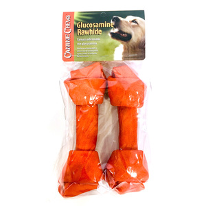 Canine Chews Carnaza para Perro en Forma de Hueso con Glucosamina 2 Piezas