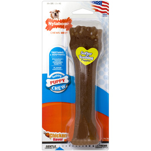 Nylabone Puppy Chew Juguete Masticable Diseño Hueso Flexible Sabor Pollo para Cachorro, X-Grande