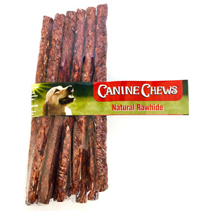 Canine Chews Carnaza para Perro Stick Granulado Sabor Res de 18 cm, 11 Piezas