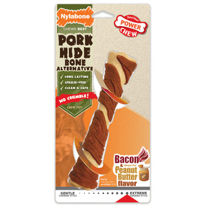 Nylabone Power Chew Juguete Masticable Diseño Hueso con Tocino de Cerdo para Perro, Grande