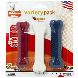 Nylabone Paquete 3 Piezas Huesos Flexibles Diferentes Sabores