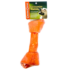 Canine Chews Carnaza para Perro en Forma de Hueso con Glucosamina, 1 Pieza